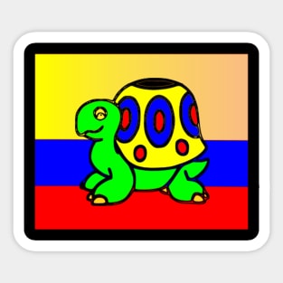 Columbian Turtle Sticker